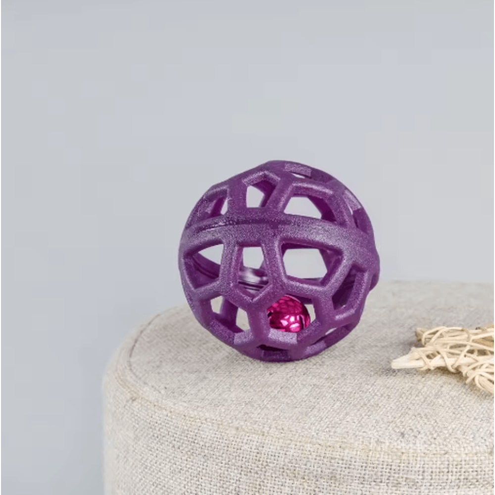 Rubber Hollow Ball Dog Toy Teeth Cleaning Chew Ball With Bell For Puppies 7