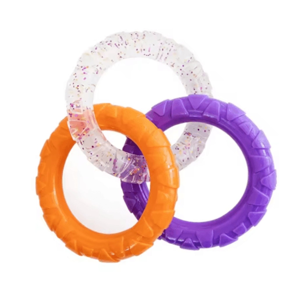 Rubber Hollow Ball Dog Toy Teeth Cleaning Chew Ball With Bell For Puppies 8
