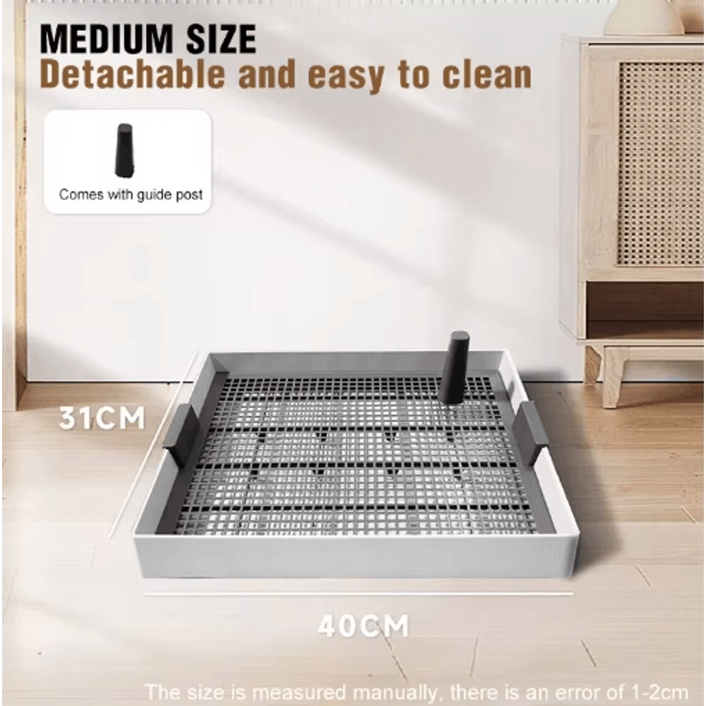 Flat Dog Potty Tray AntiMess Pee Pad Holder For Small Medium Dogs 1