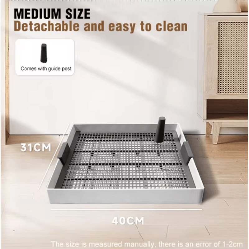 Flat Dog Potty Tray AntiMess Pee Pad Holder For Small Medium Dogs 1