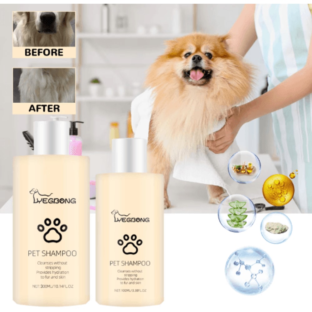 AntiFlea Dog Shampoo Moisturizing Pet Wash For Itching Odor Dirt Removal 0