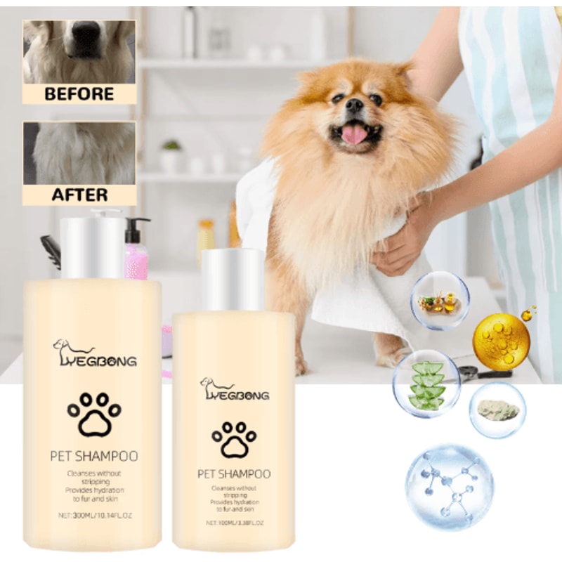 AntiFlea Dog Shampoo Moisturizing Pet Wash For Itching Odor Dirt Removal 0