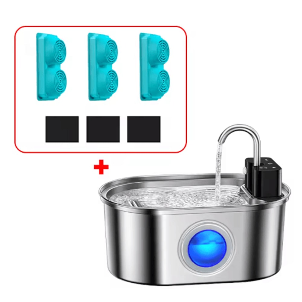 ROJECO 32L Wireless Pet Water Fountain Smart Stainless Steel Automatic Water Dispenser 1
