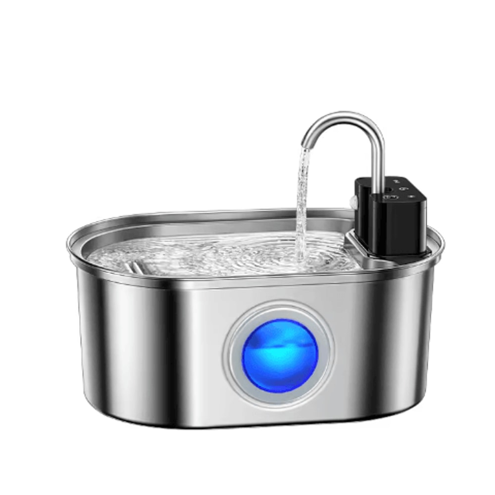 ROJECO 32L Wireless Pet Water Fountain Smart Stainless Steel Automatic Water Dispenser 2