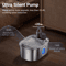 ROJECO 32L Wireless Pet Water Fountain Smart Stainless Steel Automatic Water Dispenser 4