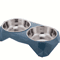 Stainless Steel Double Pet Bowl Large Capacity NonSlip Food Water Feeder 2