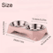 Stainless Steel Double Pet Bowl Large Capacity NonSlip Food Water Feeder 5