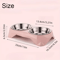 Stainless Steel Double Pet Bowl Large Capacity NonSlip Food Water Feeder 5