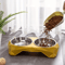 Stainless Steel Double Pet Bowl Large Capacity NonSlip Food Water Feeder 8