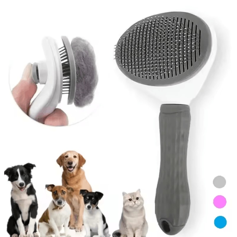 SelfCleaning Pet Grooming Brush Dog Cat Hair Remover Comb 0