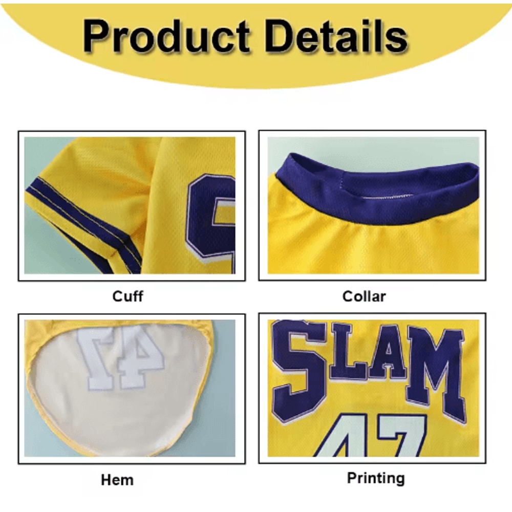 SLAM 47 Mesh Dog Jersey Breathable Summer Sports Shirt For Dogs Cats 1