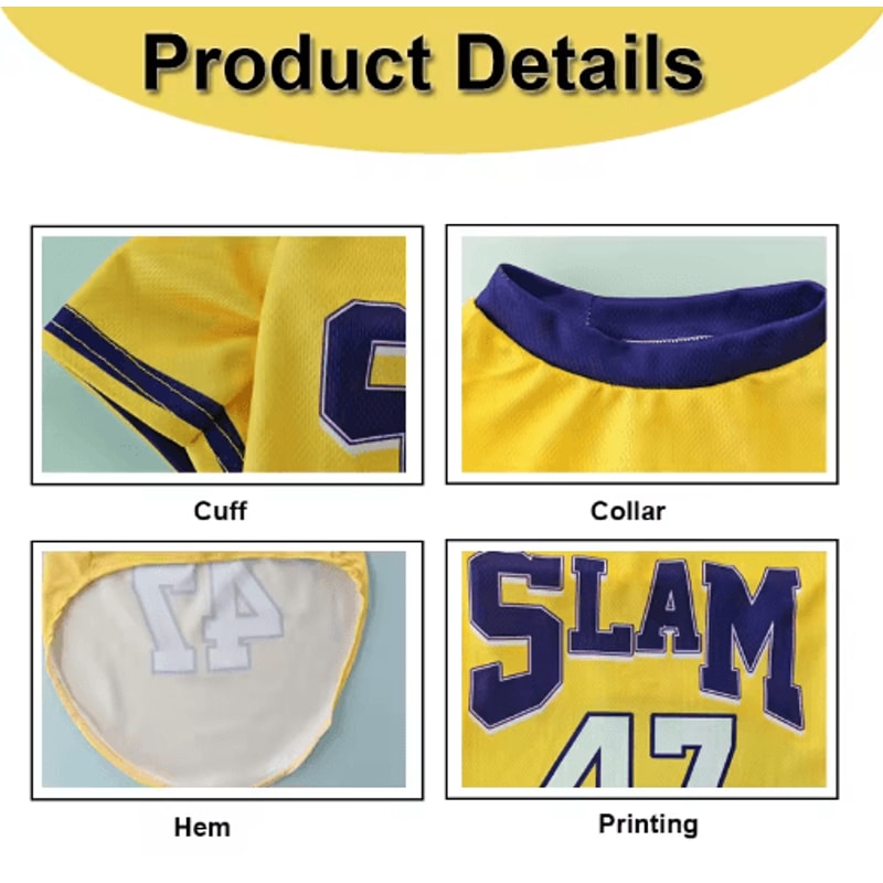 SLAM 47 Mesh Dog Jersey Breathable Summer Sports Shirt For Dogs Cats 1