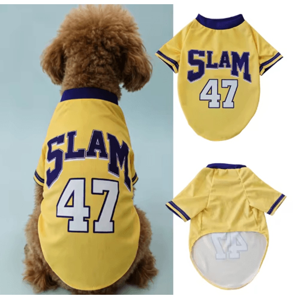 SLAM 47 Mesh Dog Jersey Breathable Summer Sports Shirt For Dogs Cats 4