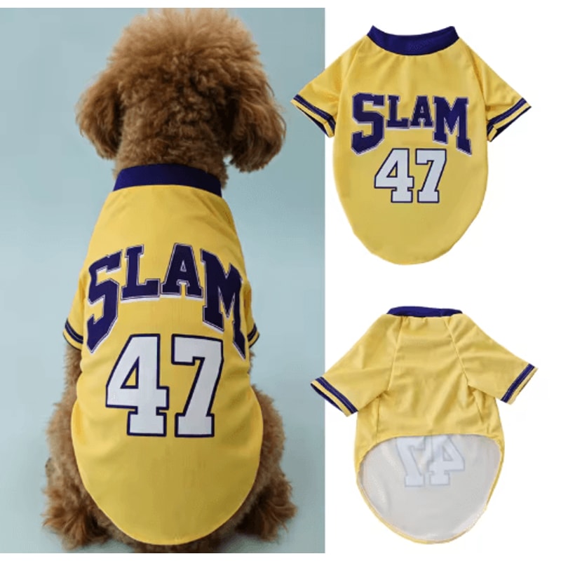 SLAM 47 Mesh Dog Jersey Breathable Summer Sports Shirt For Dogs Cats 4