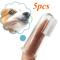 5PCS Soft Silicone Pet Finger Toothbrush Set Dog Cat Teeth Cleaning Brush 0