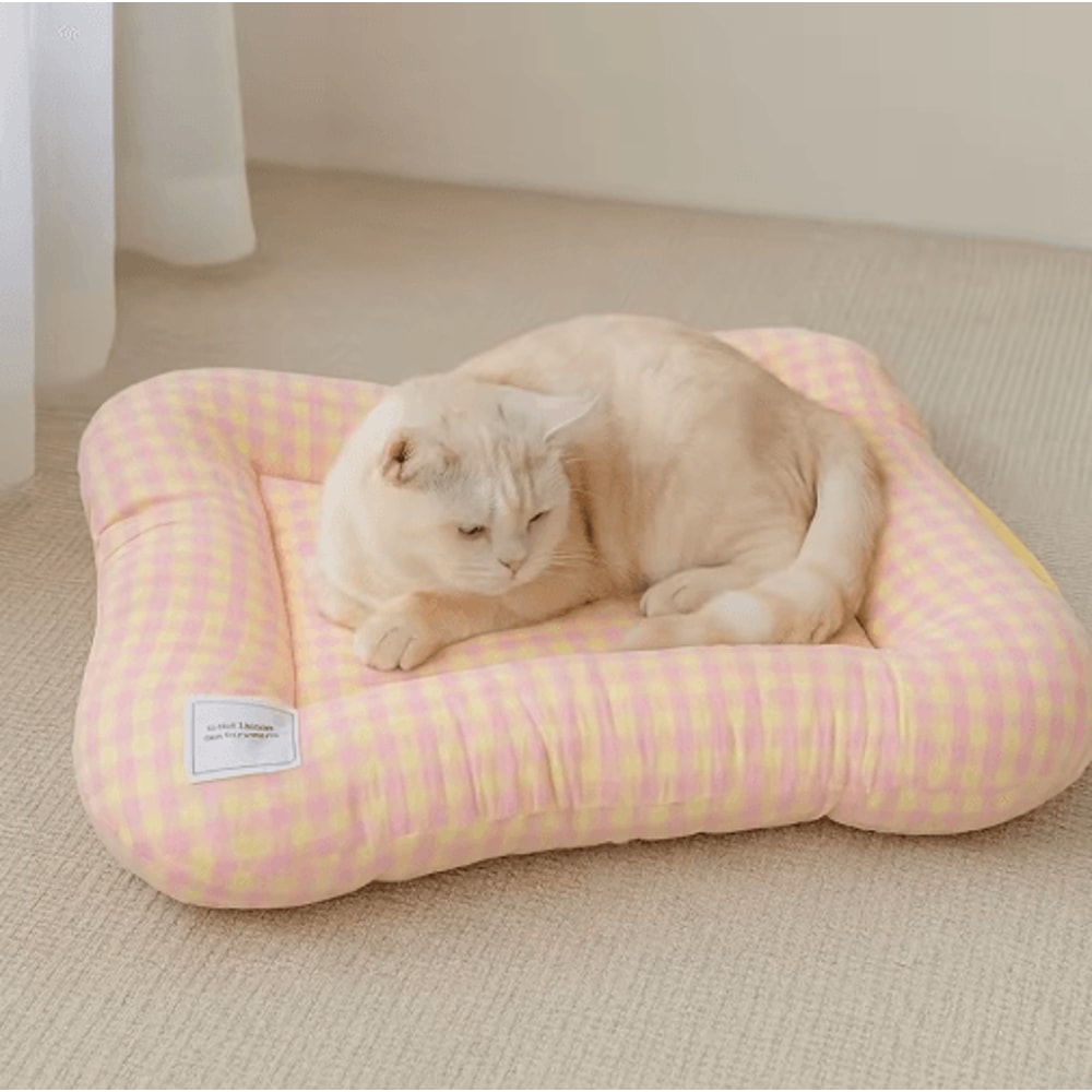 Macaron Plush Dog Bed Pad Soft NonSlip Pet Cushion For Cats Dogs 6
