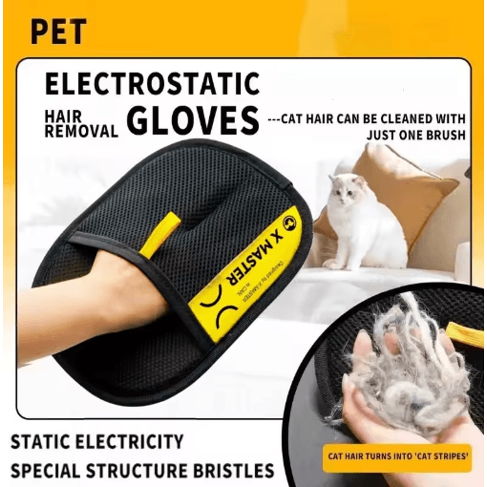 FurEase 2in1 Pet Hair Remover Grooming Glove Lint Roller 4