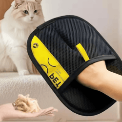 furease 2-in-1 pet hair remover grooming glove & lint roller