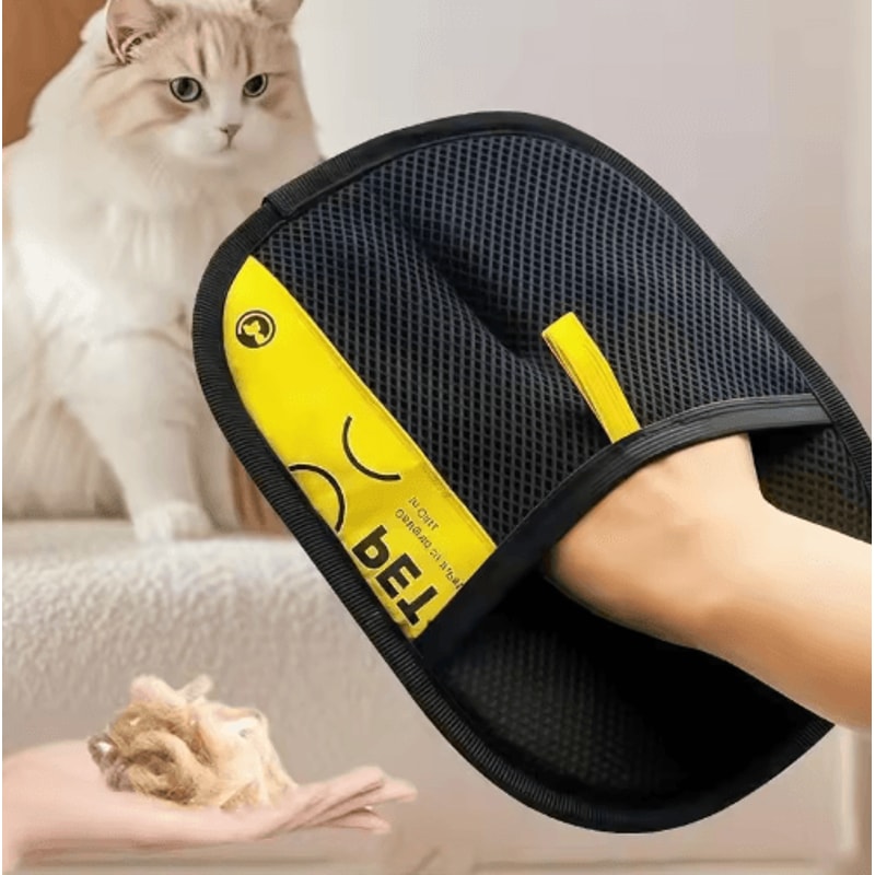 FurEase 2in1 Pet Hair Remover Grooming Glove Lint Roller 0