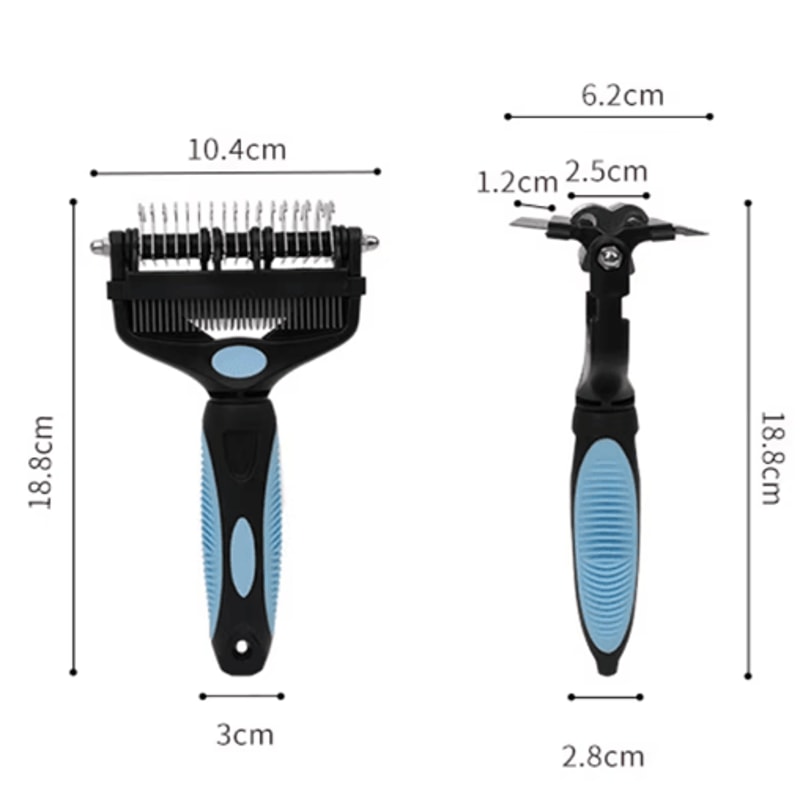 FurFlow 3in1 Deshedding Brush For Dogs Cats 6