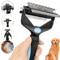 FurFlow 3in1 Deshedding Brush For Dogs Cats 0
