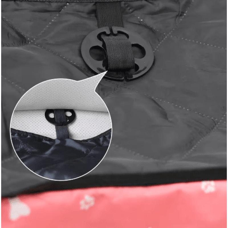 SafeRide Travel Dog Car Seat With Storage Pockets For Small Medium Dogs 5