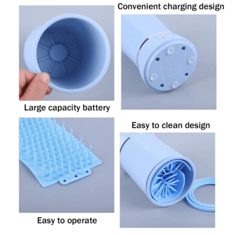 PawPure Automatic Dog Paw Cleaner USB Rechargeable Pet Massager 4