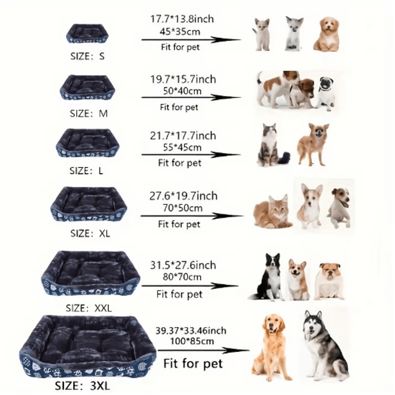 CozyNest Plush Dog Bed Sofa Mat For Small Medium Large Pets 7
