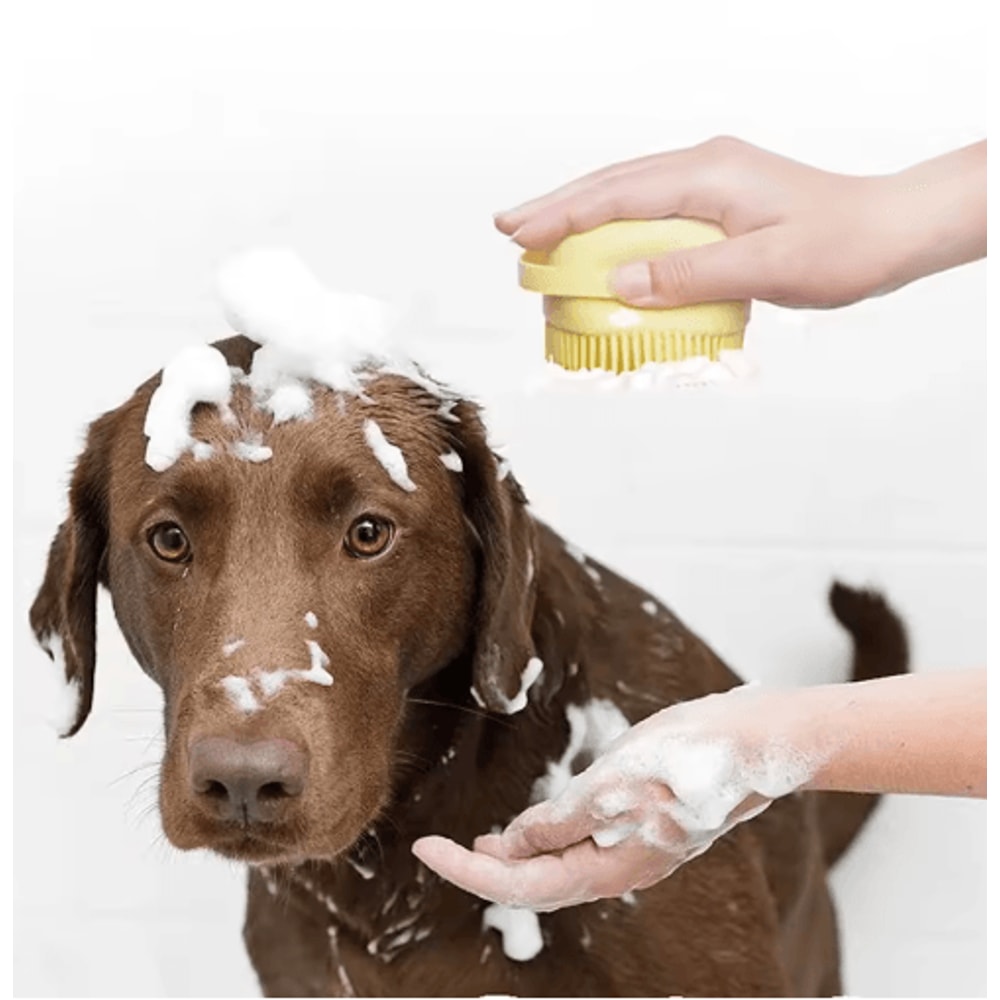 SoftSpa Silicone Pet Bath Brush For Dogs Cats 6