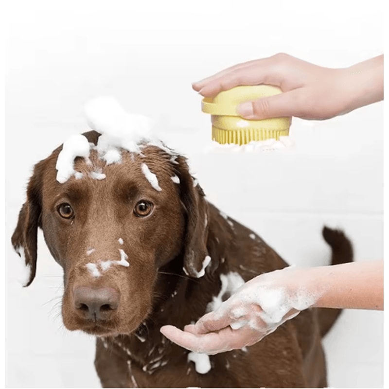 SoftSpa Silicone Pet Bath Brush For Dogs Cats 6