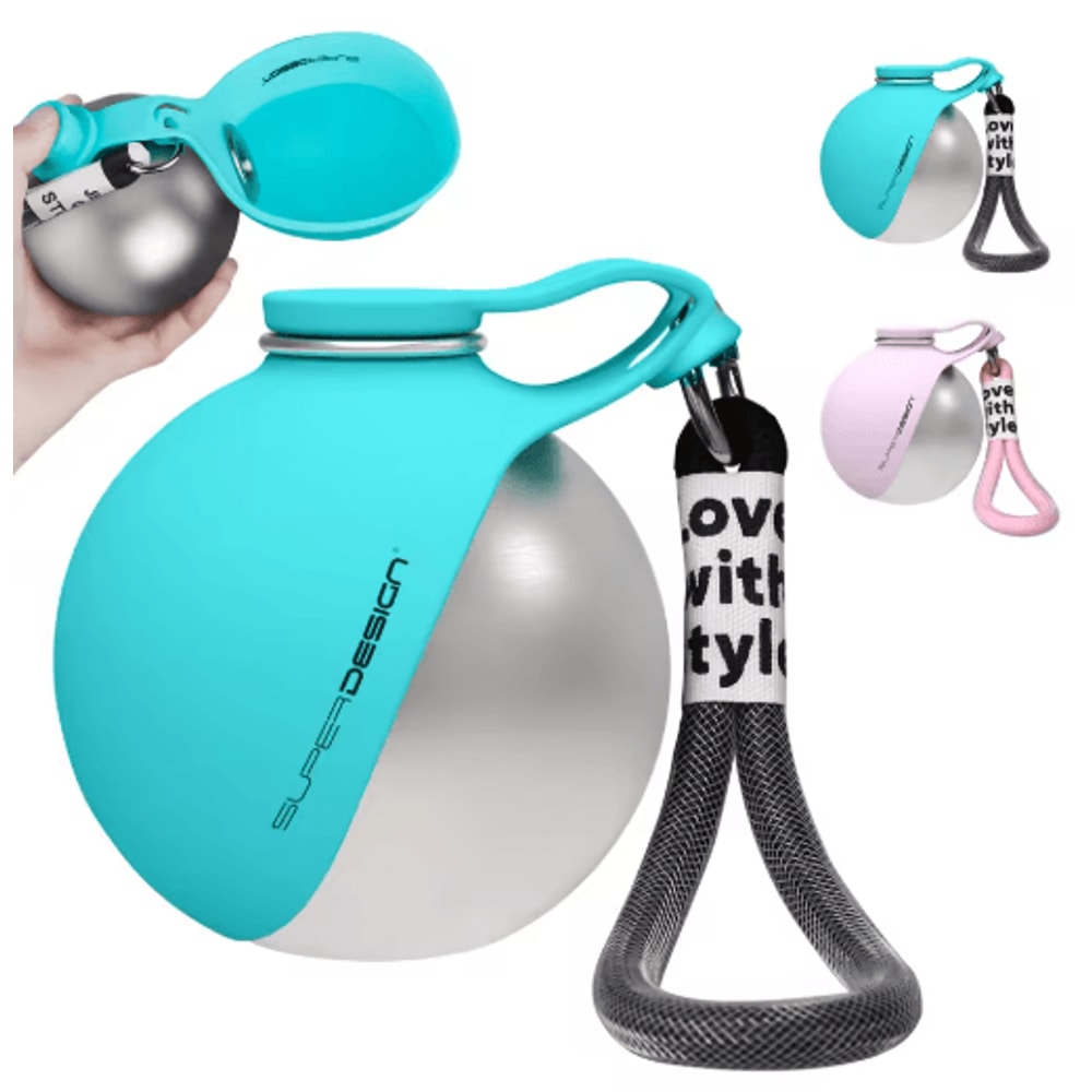 AquaPaws 2in1 Dog Water Bottle For Travel Outdoor Adventures 4