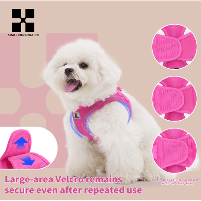 SafeStride Reflective Dog Harness Leash Set For Small Medium Pets 15