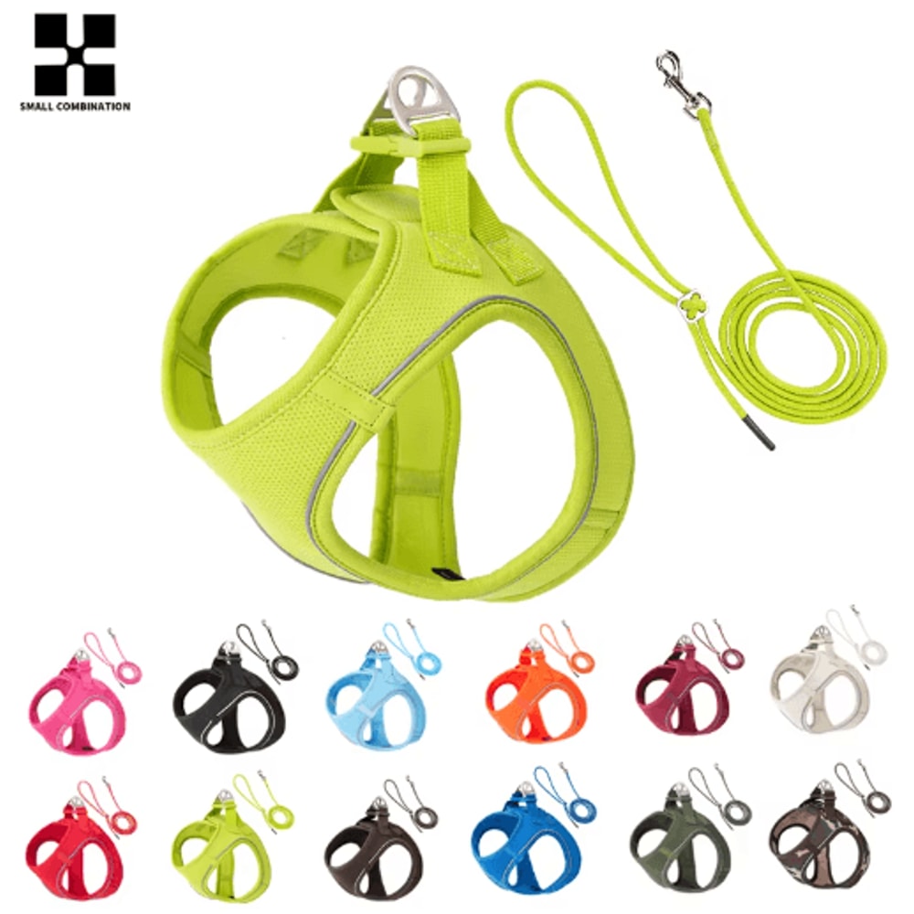 SafeStride Reflective Dog Harness Leash Set For Small Medium Pets 0