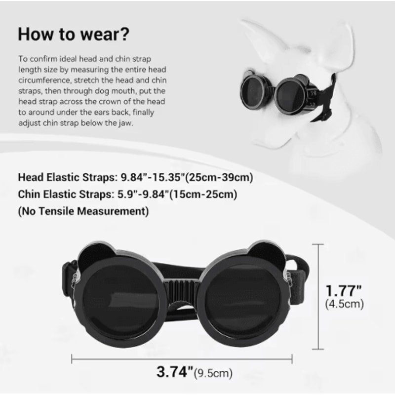 TrailShield Waterproof Dog Goggles For Small Dogs Outdoor Adventures 6
