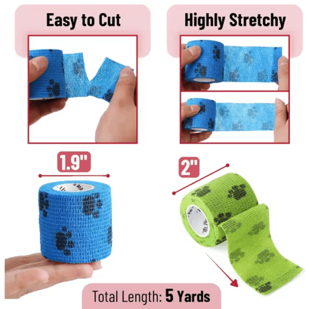 FlexCare Self Adhesive Pet Bandage Wrap For Dogs Cats 18
