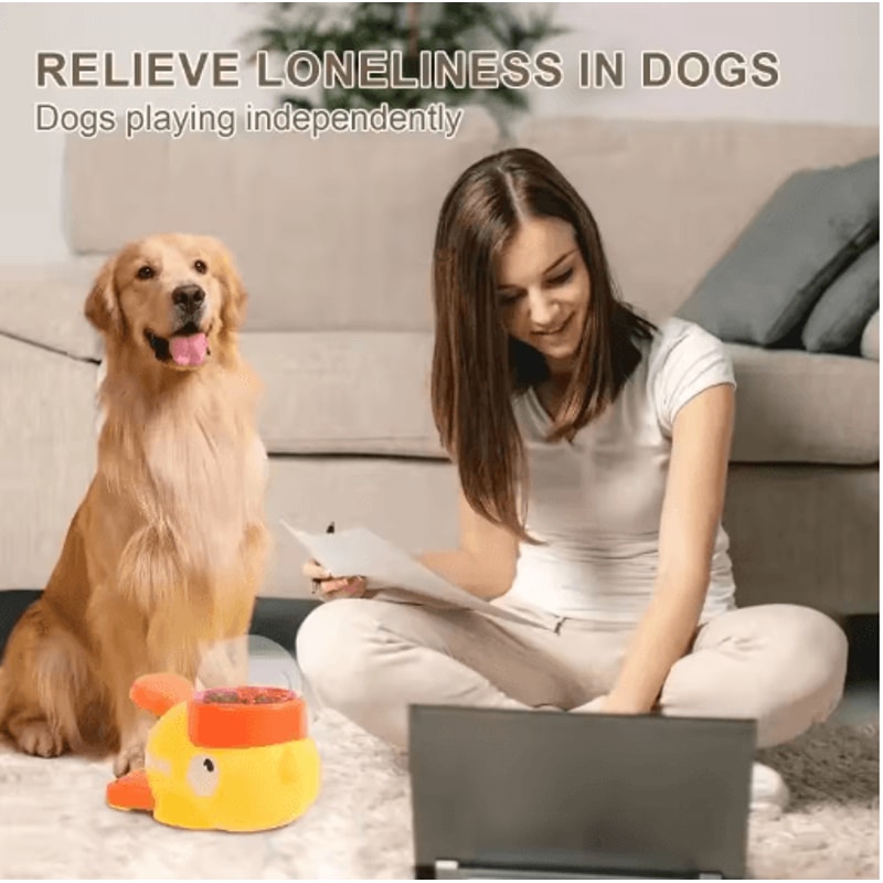 QuackPlay 2in1 Interactive Dog Toy Treat Dispenser 4