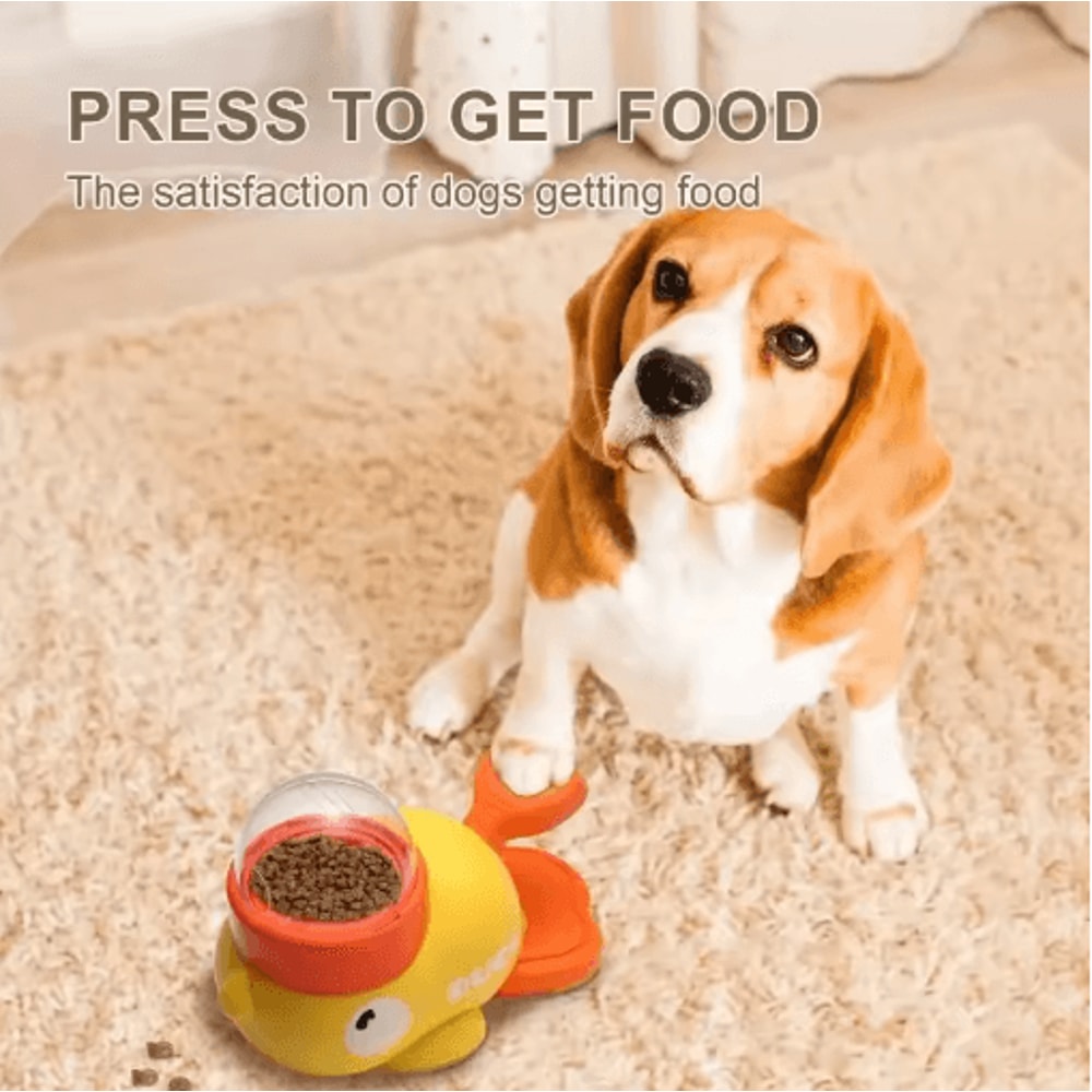QuackPlay 2in1 Interactive Dog Toy Treat Dispenser 5