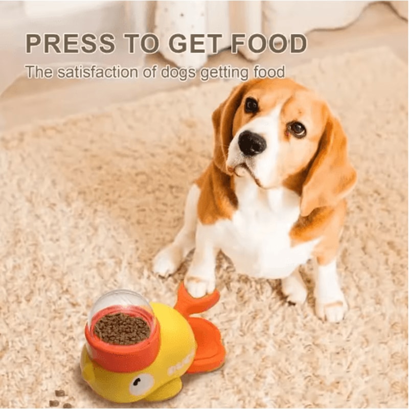 QuackPlay 2in1 Interactive Dog Toy Treat Dispenser 5