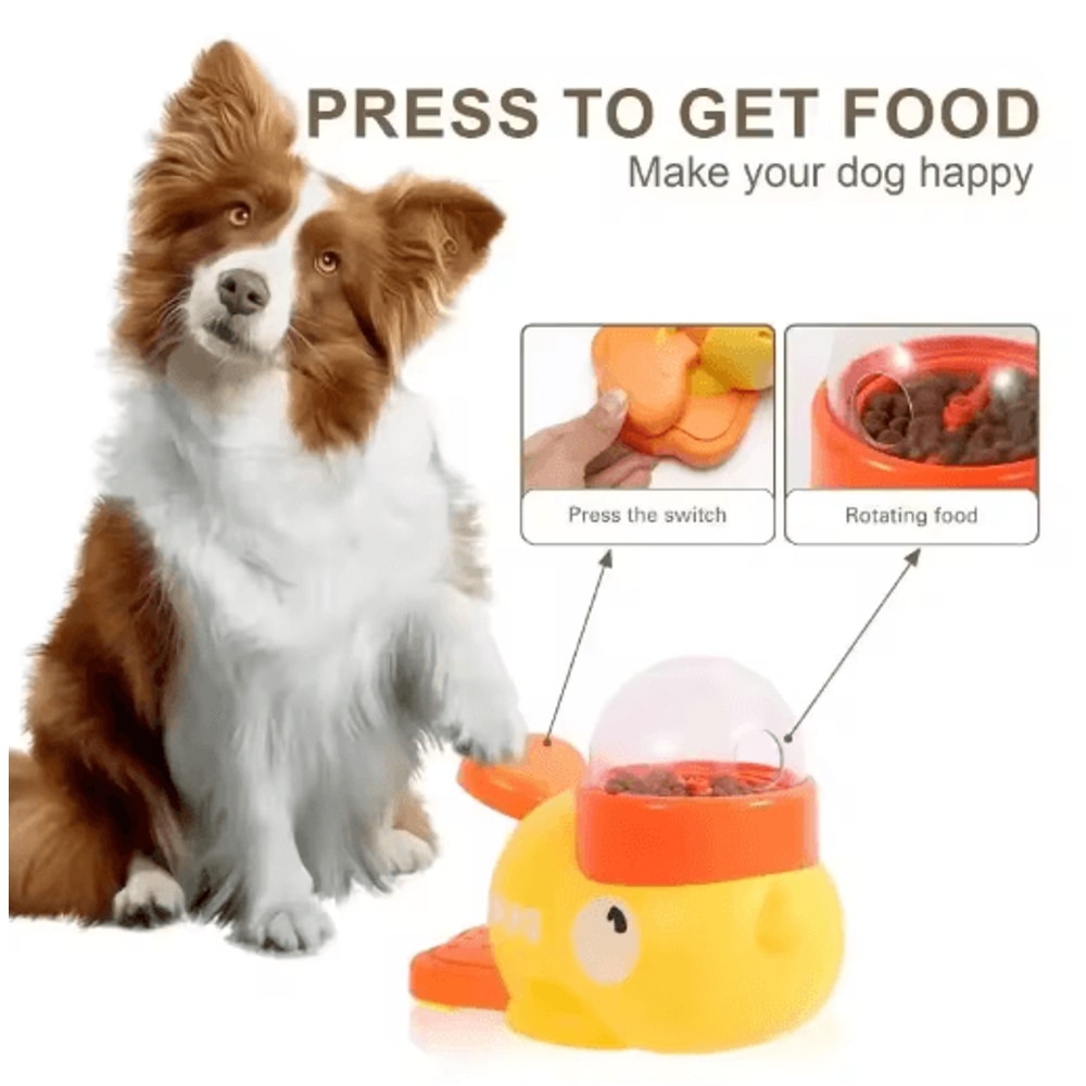 QuackPlay 2in1 Interactive Dog Toy Treat Dispenser 6