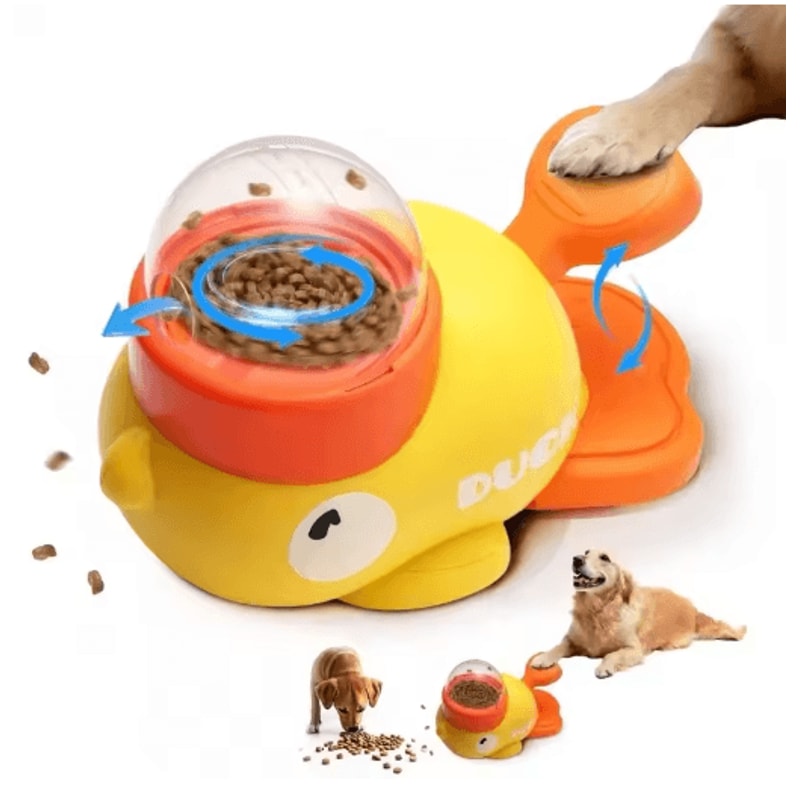 QuackPlay 2in1 Interactive Dog Toy Treat Dispenser 0