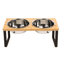 Comfort Dine Raised Cat Bowl Stand With Tilted Stainless Steel Feeding Bowls 1