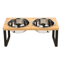 Comfort Dine Raised Cat Bowl Stand With Tilted Stainless Steel Feeding Bowls 3