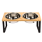 Comfort Dine Raised Cat Bowl Stand With Tilted Stainless Steel Feeding Bowls 3