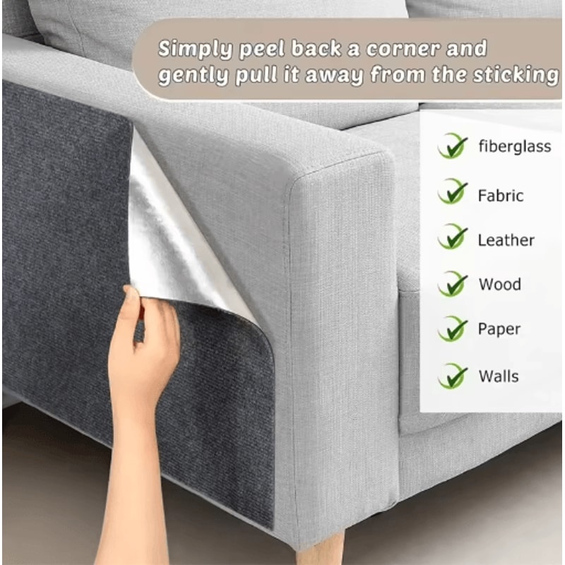 ScratchGuard SelfAdhesive Cat Scratcher Mat For Sofa Furniture Protection 11