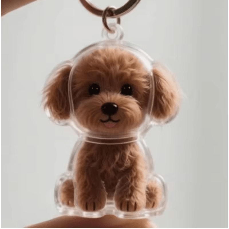 FurKeepsake Personalized Dog Hair Keychain Memory Pendant Set 16