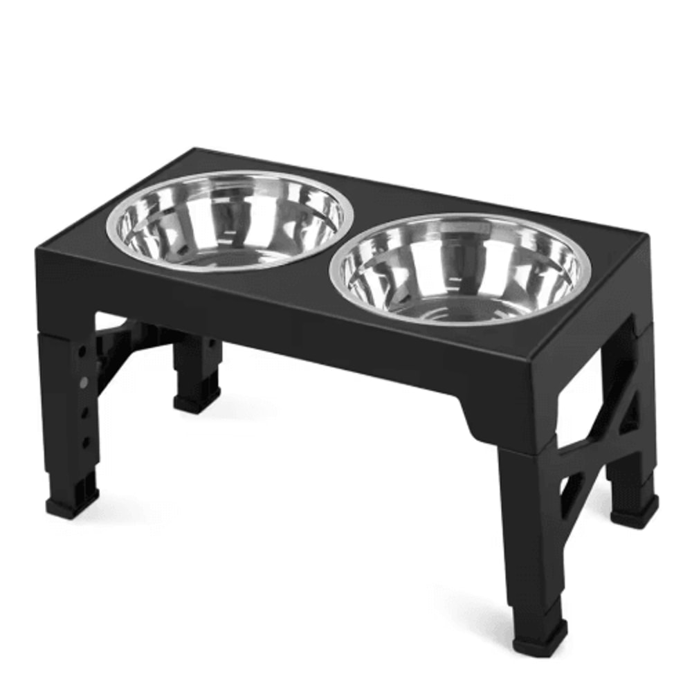 ElevaDine Adjustable Raised Dog Feeder With Double Stainless Steel Bowls 2