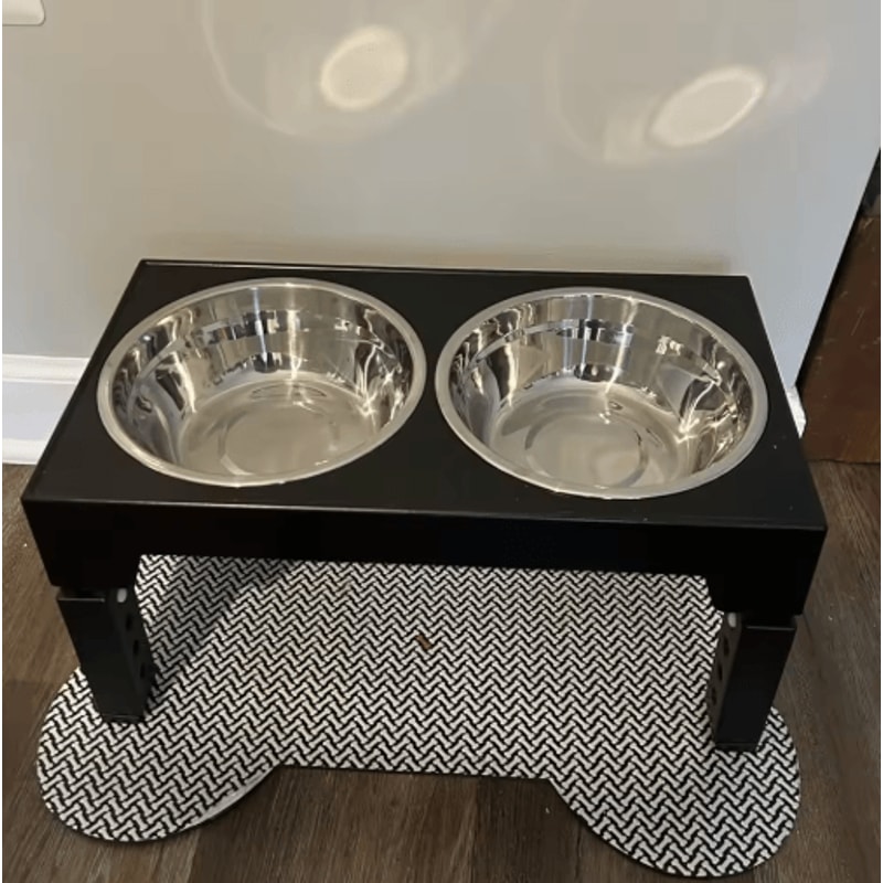 ElevaDine Adjustable Raised Dog Feeder With Double Stainless Steel Bowls 3