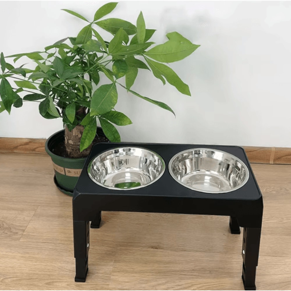 ElevaDine Adjustable Raised Dog Feeder With Double Stainless Steel Bowls 5