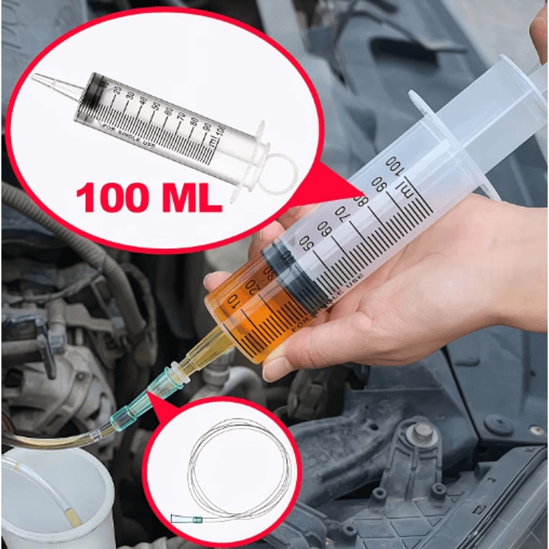 AutoFlow MultiUse Fluid Transfer Syringe Set For Car Maintenance 8