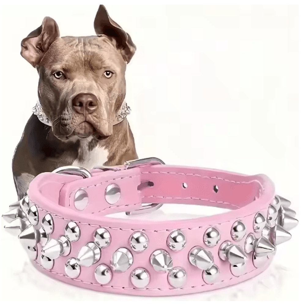 RebelPaws Punk Spike Dog Collar For Small Dogs Cats 2